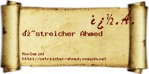 Östreicher Ahmed névjegykártya
